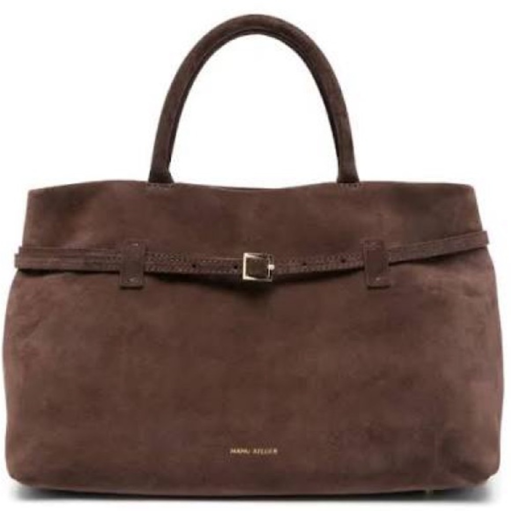 Manu Atelier Le Cambon 35 Deep Brown Suede Handbag
